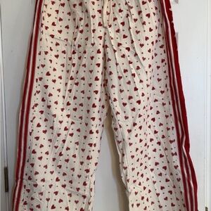 NWT- Free People Hudson Canyon Heart Printed Poplin Pants Size Large